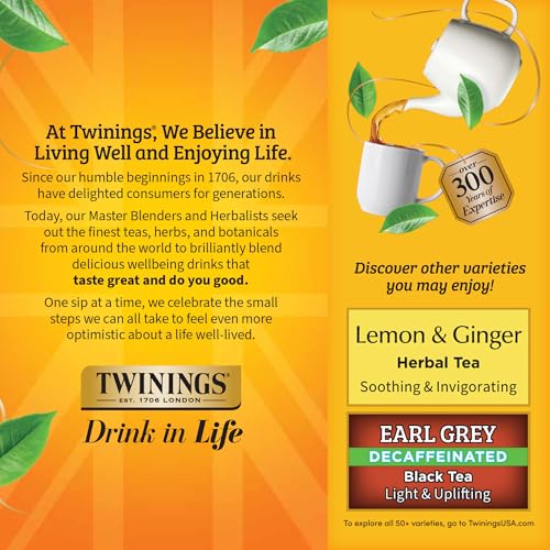 Decaffeinated Lady Grey Black Tea Individually Wrapped Bags (100 Count)