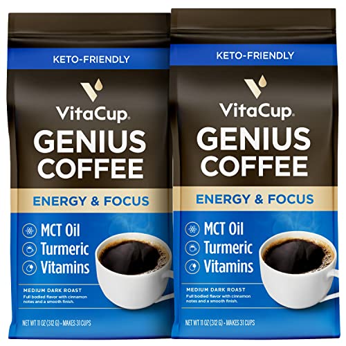 Genius Keto Medium Dark Roast Ground Coffee (22 Ounce)