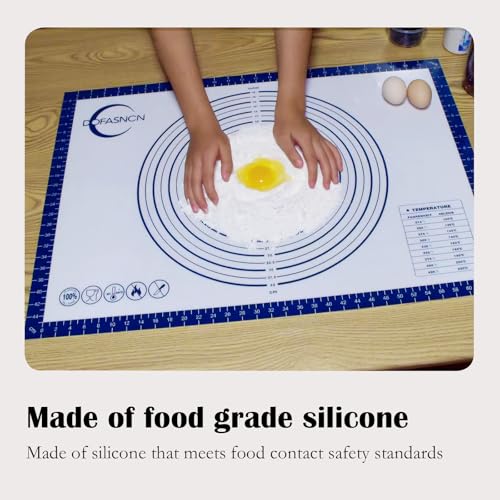 Silicone Pastry Mat for Rolling Dough Non Slip Non Stick Dough Mat for Restaurants & Home Baking
