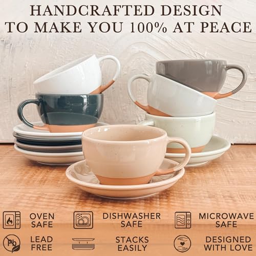 Mora Ceramic Latte Art Mug With Saucer