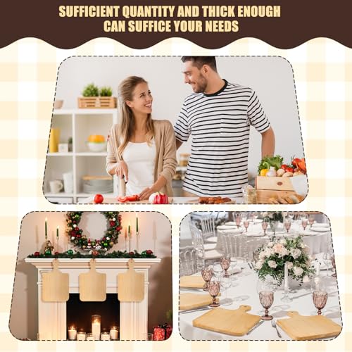 6 Pcs Wood Cutting Boards with Handle (6 Count)