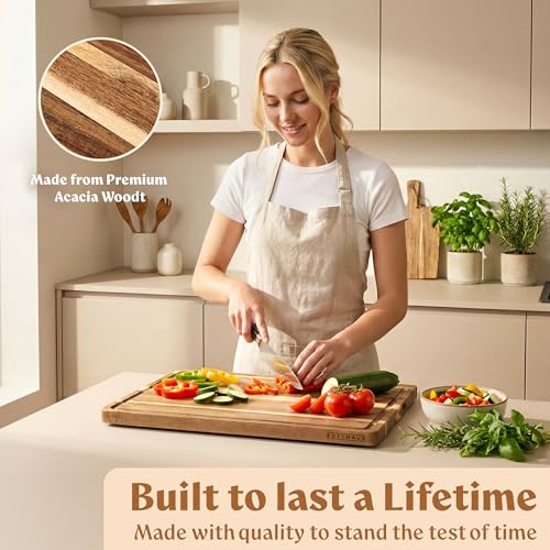 Extra Large Acacia Wood Cutting Board 17x13