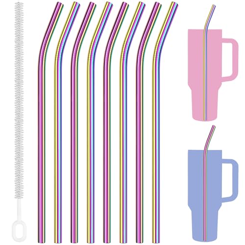 8PCS Stainless Steel Straws Fit for 40oz Stanley Tumblers (8 Count)