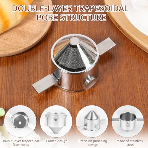 Pour Over Coffee Dripper Stainless Steel Coffee Filter Pour Over Coffee Maker Collapsible Coffee Dripper Cup Cone Filter for Travel Camping