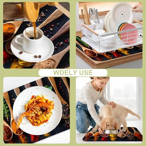 Dish Drying Mat for Kitchen Counter Absorbent Dish Coffee Mat 16"X24"