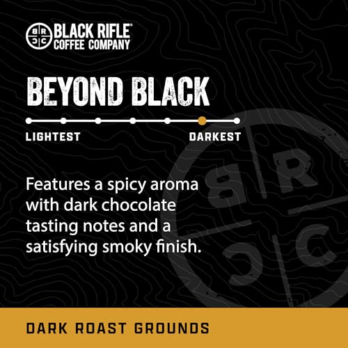 Black Rifle Coffee Dark Roast Ground Coffee Beyond Black 12 oz (12 Ounce)