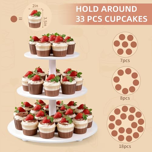 3 Tier Wood Cupcake Stand