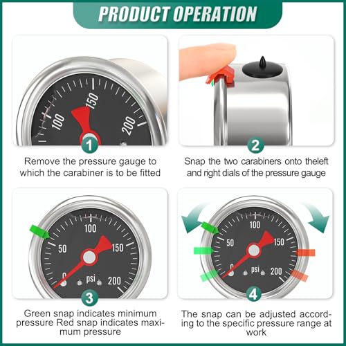 0 200PSI Stainless Steel Glycerin Filled Pressure Gauge 1.5" Black Dial Size