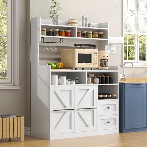 Hutch Storage Buffet Cabinet with Drawers