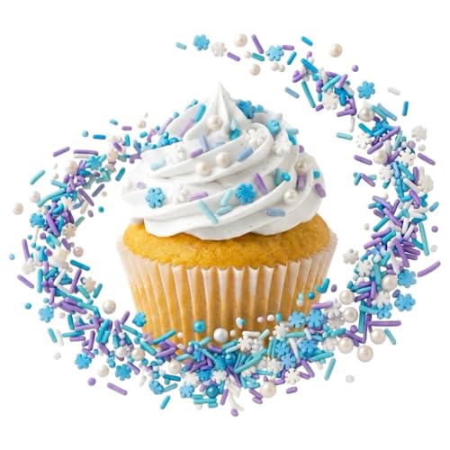 Sprinkles Edible Cake and Cupcake Sprinkles with Assorted Shapes and Sizes for Parties (4 Ounce)