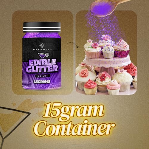 Violet Edible Glitter for Drinks 15g