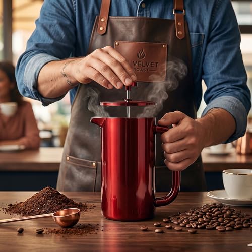 8 Cup Double Wall Insulated Stainless Steel French Coffee Press