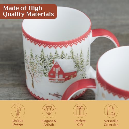 Coffee Mug with Handles Tea Cups (2 Count)
