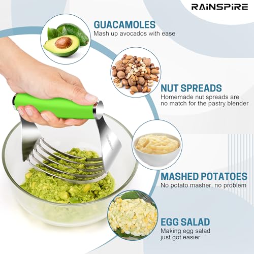 Large Pastry Cutter For Baking Durable Pastry Blender Dough Cutter Green
