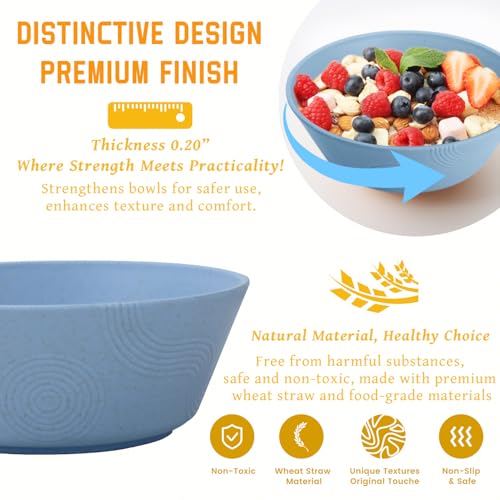 Wheat Straw Bowls 36 Oz Set of 6