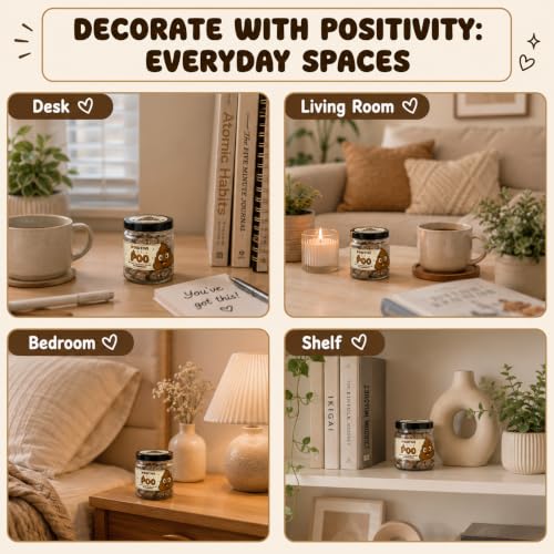 Positive Poo Jar with 60 Affirmation Cards (5 Count)