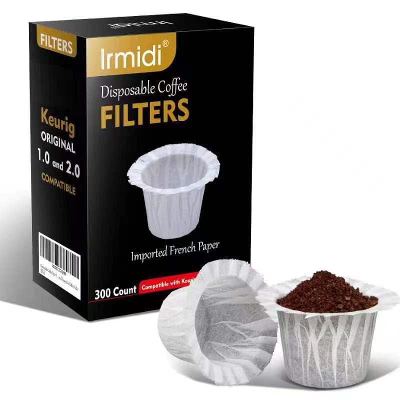 300 Count Disposable Coffee Filters Compatible with Keurig Brewers Single Serve 1.0 and 2.0