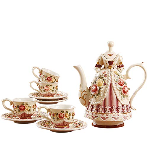Utility Porcelain Tea Sets Tea Sets for Adults Bone China Tea Cup and Saucer British Royal Coffee Sets for Afternoon Wedding Gifts Teapots