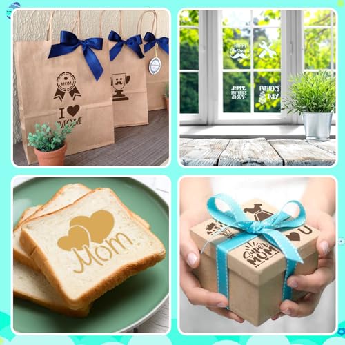36Pcs Mother's Father's Day Cookie Cake Stencil Templates (36 Count)