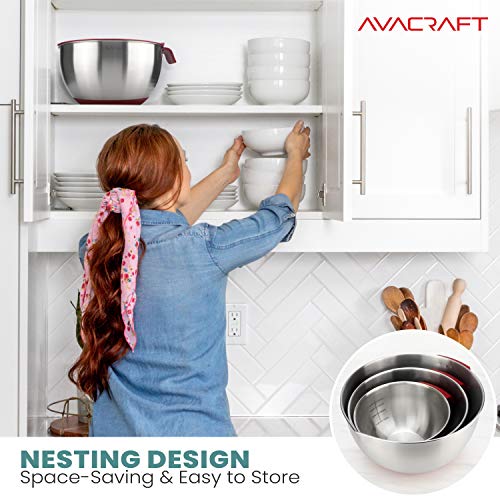 18 10 Stainless Steel Mixing Bowls with Lids