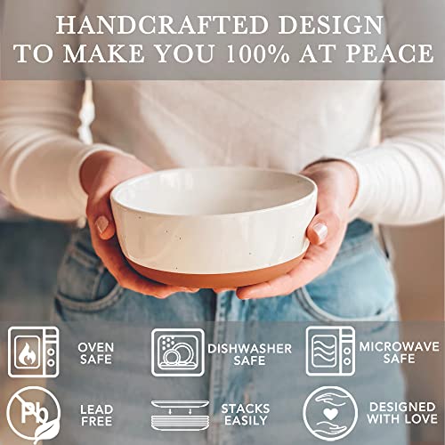Mora Ceramic Flat Bowls Set of 4