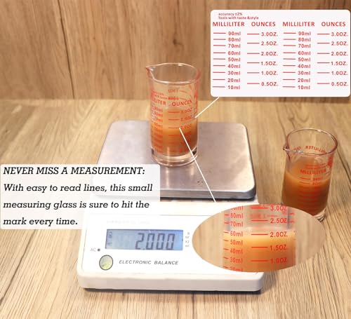 Ackers 3oz 90ml Glass Measuring Cup (2 Count)