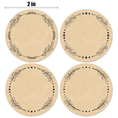 500pcs 2" Label Stickers for Jars and Lids (500 Count)