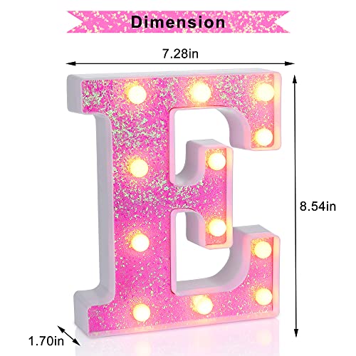 Pink Light up Letters