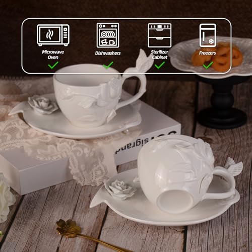Tea Cups and Saucers Set of 2 (2 Count)