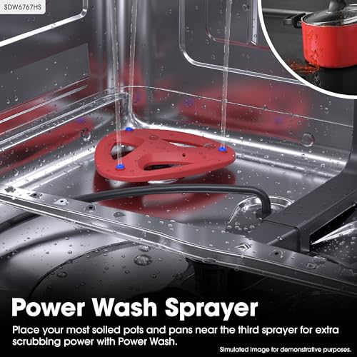 SDW6767HS Smart Dishwasher Works with Alexa. Includes LED Interior lights