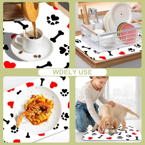 Dish Drying Mat for Kitchen Counter Absorbent Dish Coffee Mat 16"X24"
