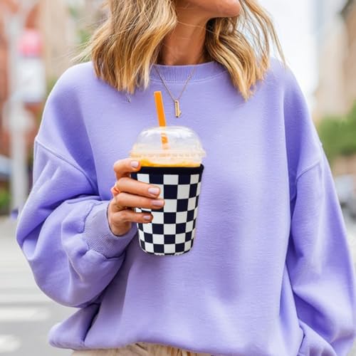 Reusable Insulated Neoprene Iced Coffee Cup Sleeve (3 Count)