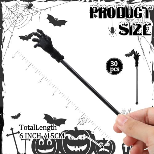 30 Pcs Halloween Swizzle Sticks Zombie Hands Fall Drink Stirrers
