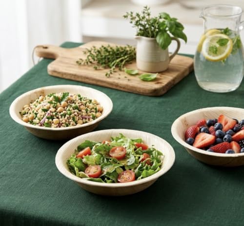Disposable Bamboo 5" Round Bowl (50 Count)