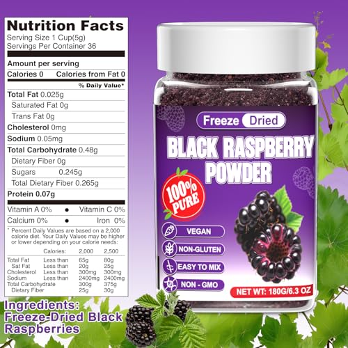 Freeze Dried Black Raspberry Powder (5.6438 Ounce)