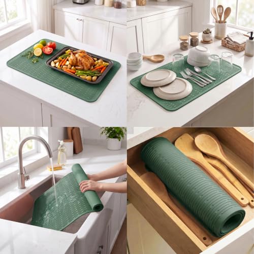 Silicone Dish Drying Mat for Multiple Usage
