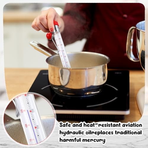 2 Pcs Candy Thermometer with Pot Clip 8" (2 Count)
