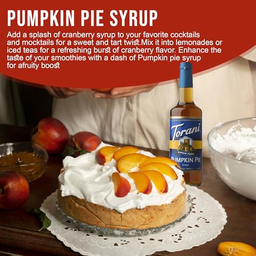 Syrup Pump Dispenser + Torani® Sugar Free Pumpkin Pie Syrup (25.4 Fl Oz)