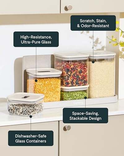2.5 qt Glass Airtight Food Storage Container with Lid