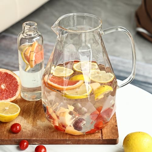 Glass Pitcher with Lid