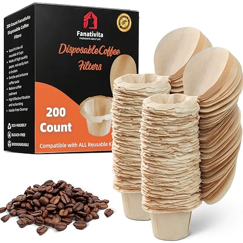 200ct K Cup Coffee Filters with Genius Lid (200 Count)