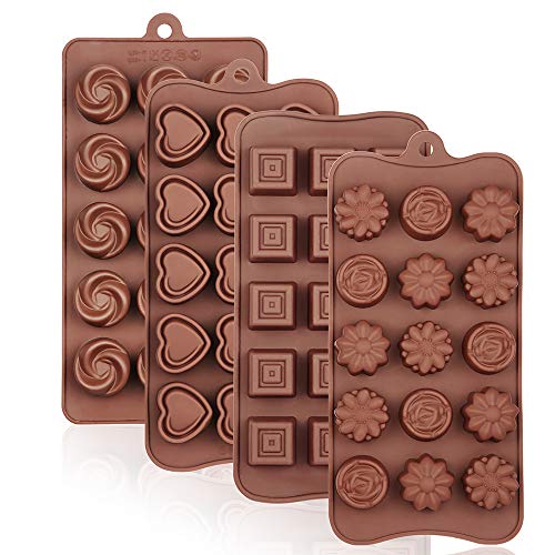 4 Packs Silicone Molds for Chocolate