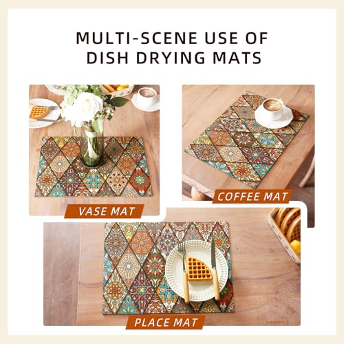 Dish Drying Mat Absorbent Soft Diatomite Coffee Mat