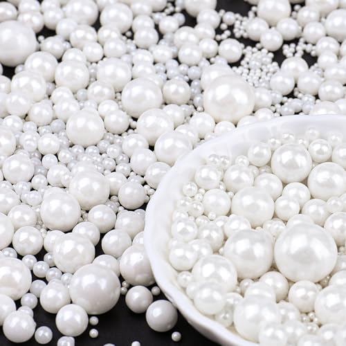 White Pearl Sprinkles for Cake Decorating (4.6 Ounce)