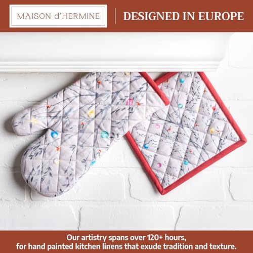 100% Cotton Oven Mitt & Pot Holder Set