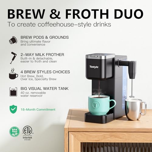 Single Serve Coffee Maker with Built