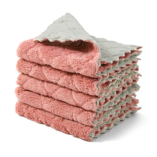 Microfiber Dish Cloths for Washing Dishes 5 Pack (5 Count)