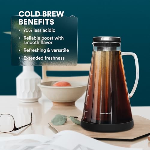 Airtight Cold Brew Coffee Maker with Tea Infuser & Spout 1.5L