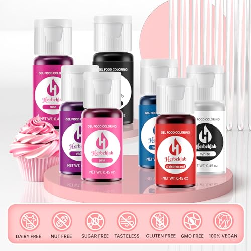 Gel Food Coloring 18 Colors x 0.45 oz Concentrated Gel Based Food Dye Vibrant Icing Colors for Baking Cake Decorating Cookies (8.1 Fl Oz)