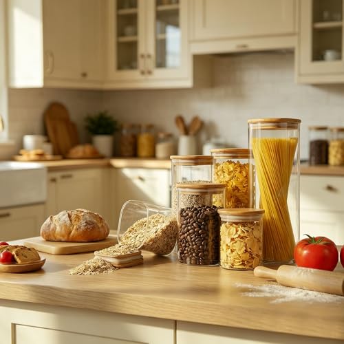 1.5Qt Round Glass Jars (3 Count)